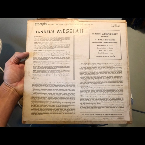 Handel’s Messiah LP - Picture 3 of 3